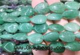 TRBS117 15 inches 13*18mm flat teardrop Green aventurine beads wholesale