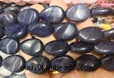 TRBS122 15 inches 13*18mm flat teardrop twist Blue goldstone beads wholesale