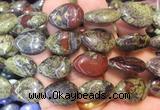 TRBS127 15 inches 13*18mm flat teardrop Dragon blood jasper beads wholesale TRBS127 15 inches 13*18mm flat teardrop Dragon blood jasper beads wholesale