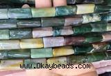 TWBS08 15 inches 9*20mm twist column indian agate gemstone beads