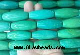WBBS05 15 inches 16*40mm rice yellow green howlite turquoise beads wholesale WBBS05 15 inches 16*40mm rice yellow green howlite turquoise beads wholesale