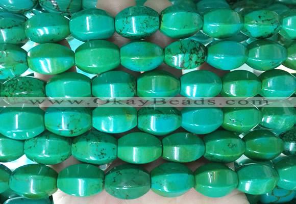 WBBS12 15 inches 12*16mm rice howlite turquoise gemstone beads wholesale