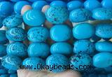 WBBS20 15 inches 23*27mm oval howlite turquoise gemstone beads wholesale