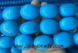 WBBS22 15 inches 27*32mm oval howlite turquoise gemstone beads wholesale WBBS22 15 inches 27*32mm oval howlite turquoise gemstone beads wholesale