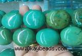 WBBS38 15 inches 27*32mm oval howlite turquoise gemstone beads wholesale