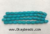 WBBS41 11*15mm carved rice loose howlite turquoise gemstone beads wholesale WBBS41 11*15mm carved rice loose howlite turquoise gemstone beads wholesale