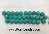 WBBS53 18mm carved round loose howlite turquoise gemstone beads wholesale