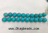WBBS57 20mm carved round loose howlite turquoise gemstone beads wholesale